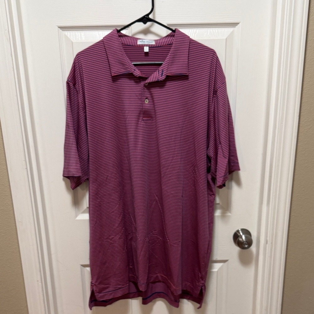 Peter Millar Men's Polo Shirt - Purple Stripes
